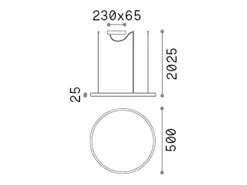 Clearance Ideal Lux Lámpara Colgante Integrada Redonda Decorativa Blanca, 4000K, 30W Blanco