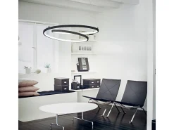 Ideal Lux Lámpara colgante integrada LED decorativa en forma de remolino blanca, 3000K Blanco