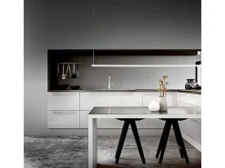 New Ideal Lux Lámpara colgante integrada lineal decorativa LED negra, 3000K Negro