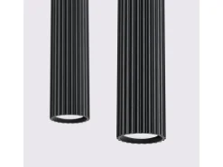 Sollux Lighting Lámpara Suspendida-Lámpara Colgante Karbon Minimalista De Aluminio - 2 Fuentes Luminosas - L.30 X A.90 Cm - Negro