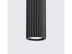 Sollux Lighting Lámpara Suspendida-Lámpara Colgante Karbon Minimalista De Aluminio - 1 Fuentes Luminosas - L.8 X A.118 Cm - Negro