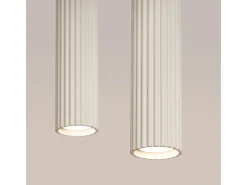 Sollux Lighting Lámpara Colgante Karbon Minimalista De Aluminio - 2 Fuentes Luminosas - L.30 X A.90 Cm - Beige Discount