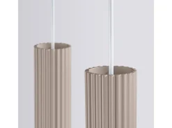 Sollux Lighting Lámpara Suspendida-Lámpara Colgante Karbon Minimalista De Aluminio - 2 Fuentes Luminosas - L.30 X A.90 Cm - Pardo Gris