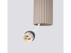 Hot Sollux Lighting Lámpara Colgante Karbon Minimalista De Aluminio - 3 Fuentes Luminosas - L.19,5 X A.108 Cm - Pardo Gris