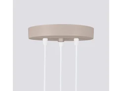Hot Sollux Lighting Lámpara Colgante Karbon Minimalista De Aluminio - 3 Fuentes Luminosas - L.19,5 X A.108 Cm - Pardo Gris