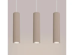 Sollux Lighting Lámpara Colgante Karbon Minimalista De Aluminio - 3 Fuentes Luminosas - L.45 X A.98 Cm - Pardo Gris Hot