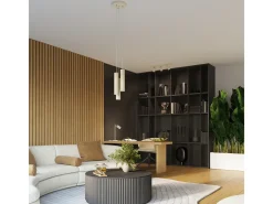 Discount Sollux Lighting Lámpara Colgante Karbon Minimalista De Aluminio - 3 Fuentes Luminosas - L.19,5 X A.108 Cm - Beige