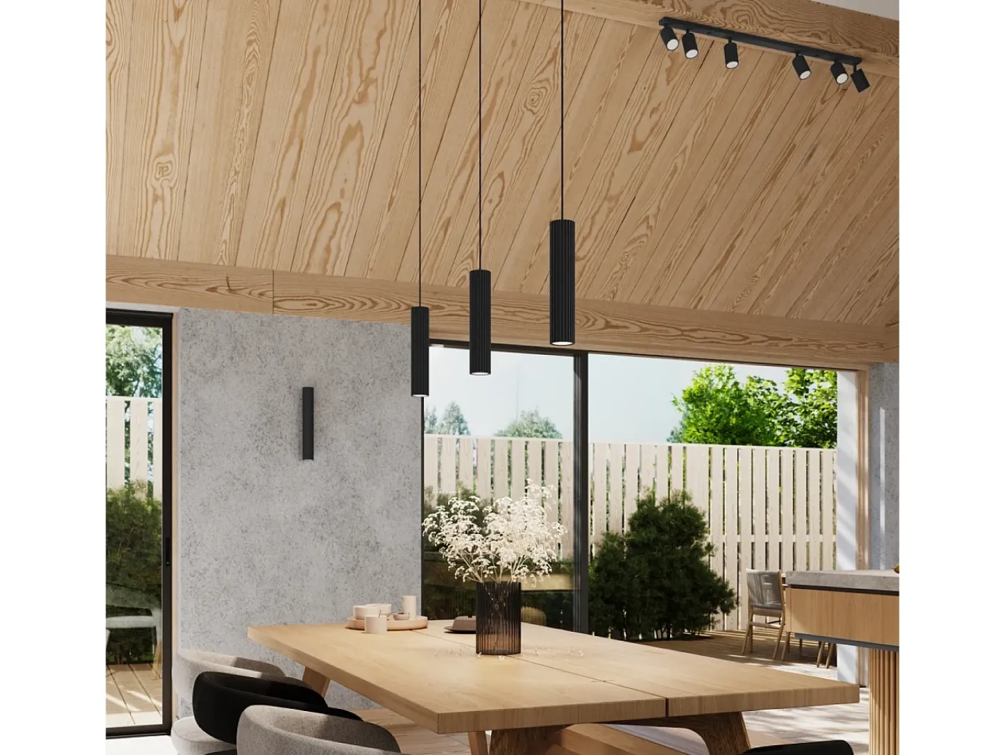 Clearance Sollux Lighting Lámpara Colgante Karbon Minimalista De Aluminio - 3 Fuentes Luminosas - L.19,5 X A.108 Cm - Negro