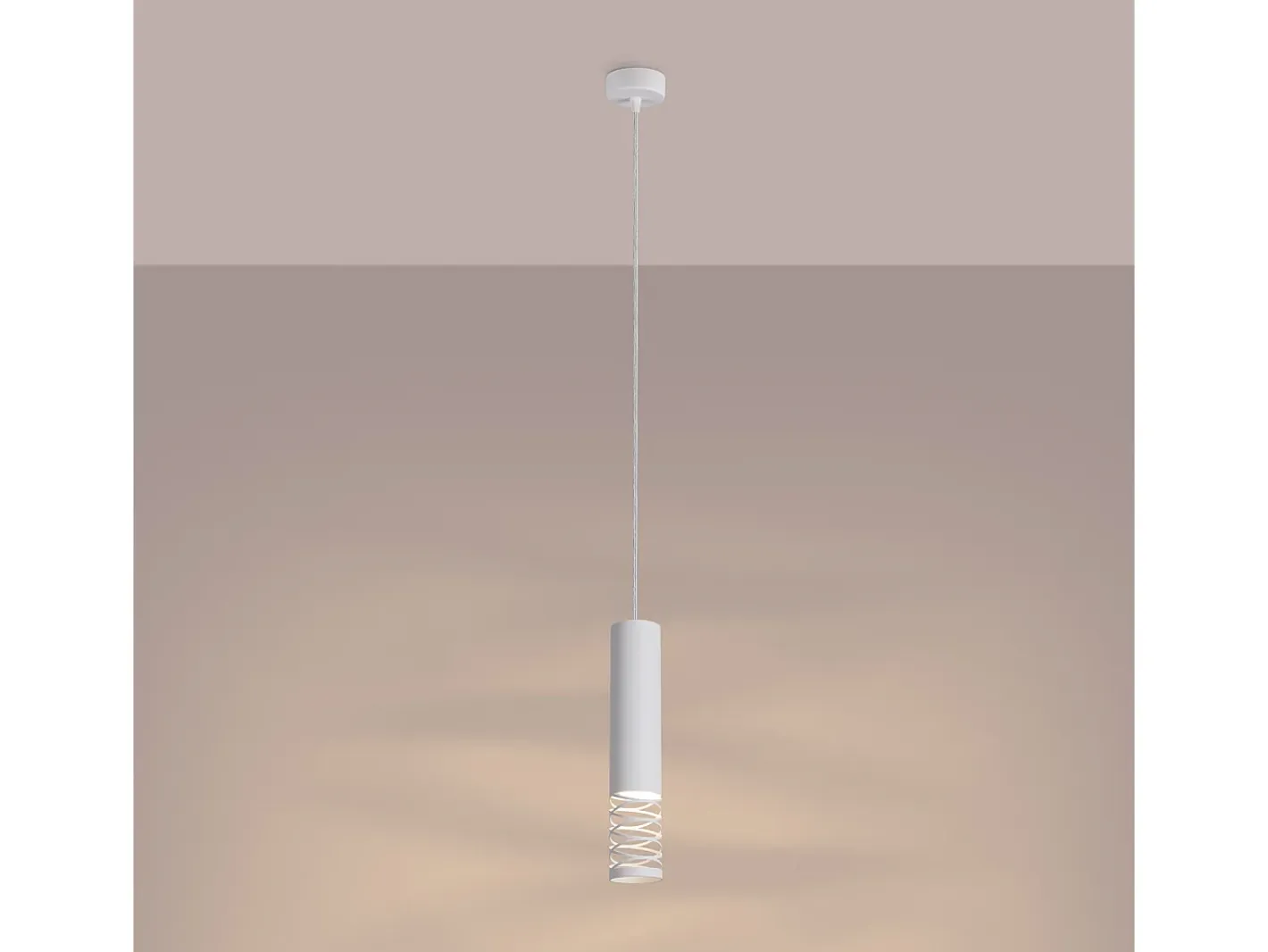 Sale Sollux Lighting Lámpara Colgante Lami Moderno De Acero - 1 Fuentes Luminosas - L.8 X A.125 Cm - Blanco