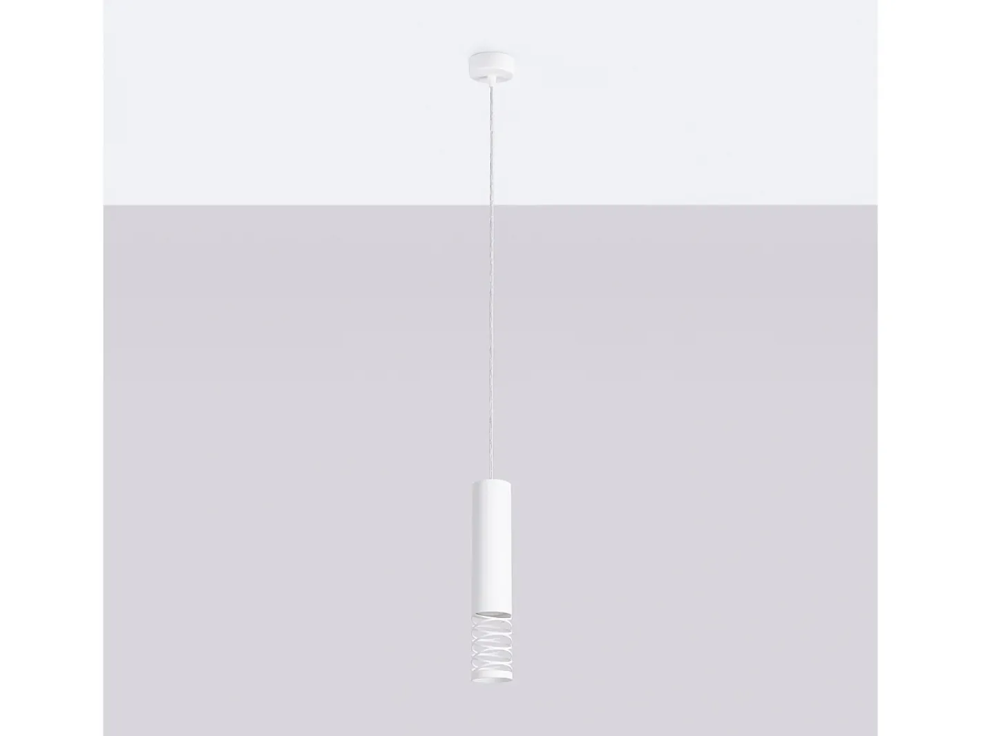 Sale Sollux Lighting Lámpara Colgante Lami Moderno De Acero - 1 Fuentes Luminosas - L.8 X A.125 Cm - Blanco