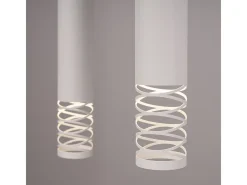 Best Sollux Lighting Lámpara Colgante Lami Moderno De Acero - 3 Fuentes Luminosas - L.40 X A.125 Cm - Blanco