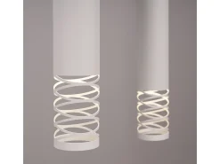 Hot Sollux Lighting Lámpara Colgante Lami Moderno De Acero - 2 Fuentes Luminosas - L.33 X A.125 Cm - Blanco