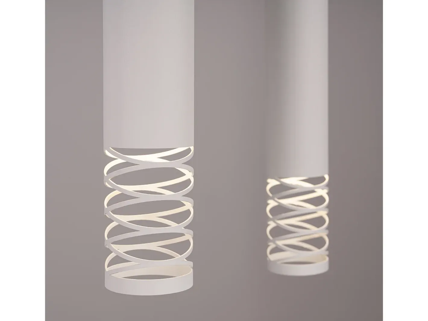 Hot Sollux Lighting Lámpara Colgante Lami Moderno De Acero - 2 Fuentes Luminosas - L.33 X A.125 Cm - Blanco
