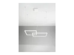 Lámpara Suspendida-Lámpara colgante LED Cross 6593 B CT Perenz Blanco