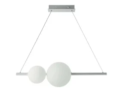 Lámpara colgante Led de metal y cristal soplado Fufi de Ondaluce 45w Regulable 4000k Negro New
