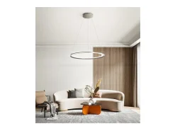 Plafón-Lámpara colgante LED EDGE 66W titanio Perenz Gris