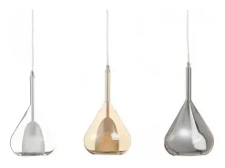 Plafón-Lámpara colgante LED Lila de metal y cristal borosilicato 3481-48-297 Fabas Luce Multicolor