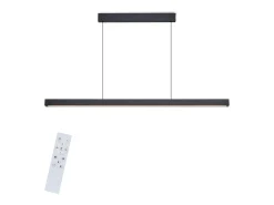 NETTLIFE Lámpara Suspendida-Lámpara colgante LED para comedor, regulable, negra, moderna, 50 W, 148,5 cm Negro
