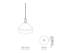 Hot Lámpara colgante LED recargable y regulable Zafferano AMELIE negra Negro