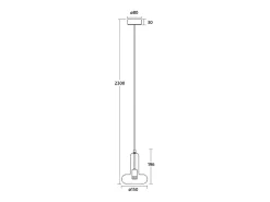 Online Ledkia Lámpara Colgante LED 5W Aluminio Fontans Gris