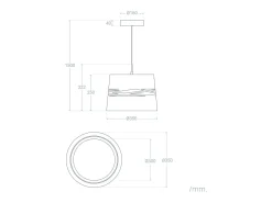 Ledkia Lámpara Colgante LED 28W Metal Kerta Mate Blanco New