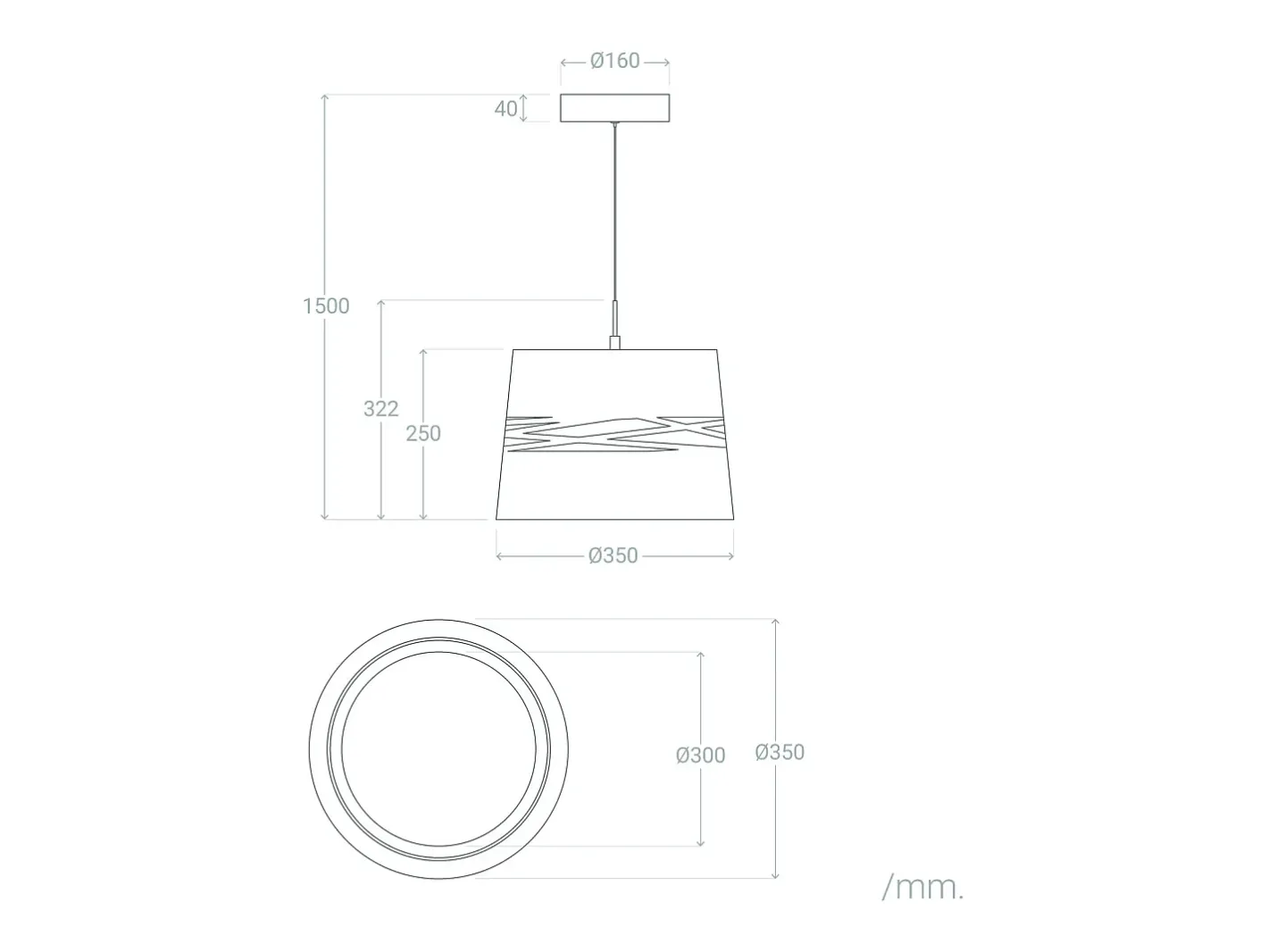 Ledkia Lámpara Colgante LED 28W Metal Kerta Mate Blanco New