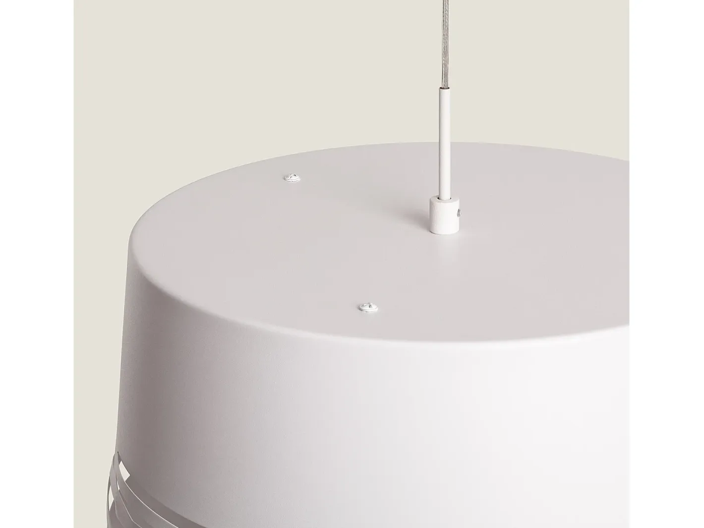 Ledkia Lámpara Colgante LED 28W Metal Kerta Mate Blanco New
