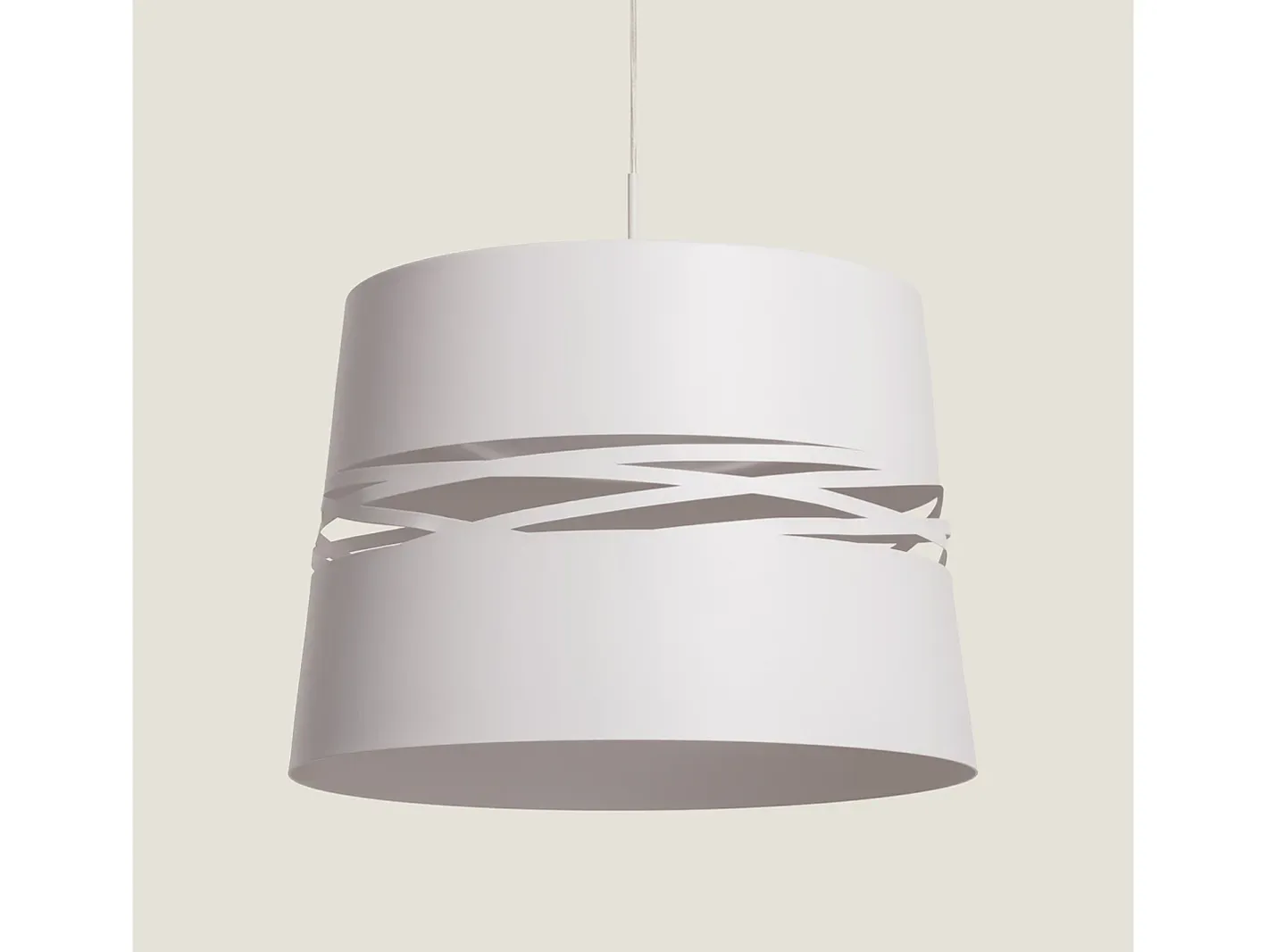 Ledkia Lámpara Colgante LED 28W Metal Kerta Mate Blanco New