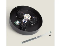 Ledkia Lámpara Colgante LED 24W Regulable en Altura Metal CCT Seleccionable Seleccionable Shirak 3 Focos Negro Best