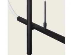 Hot Ledkia Lámpara Colgante Lineal LED 46W Metal y Silicona Ginnie Negro