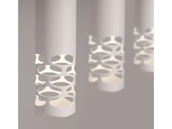 Sollux Lighting Lámpara Suspendida-Lámpara Colgante Liro Moderno De Acero - 3 Fuentes Luminosas - L.40 X A.125 Cm - Blanco