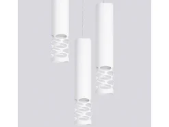 Sollux Lighting Lámpara Suspendida-Lámpara Colgante Liro Moderno De Acero - 3 Fuentes Luminosas - L.25 X A.125 Cm - Blanco