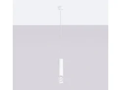 Sollux Lighting Lámpara Colgante Liro Moderno De Acero - 1 Fuentes Luminosas - L.8 X A.125 Cm - Blanco Discount