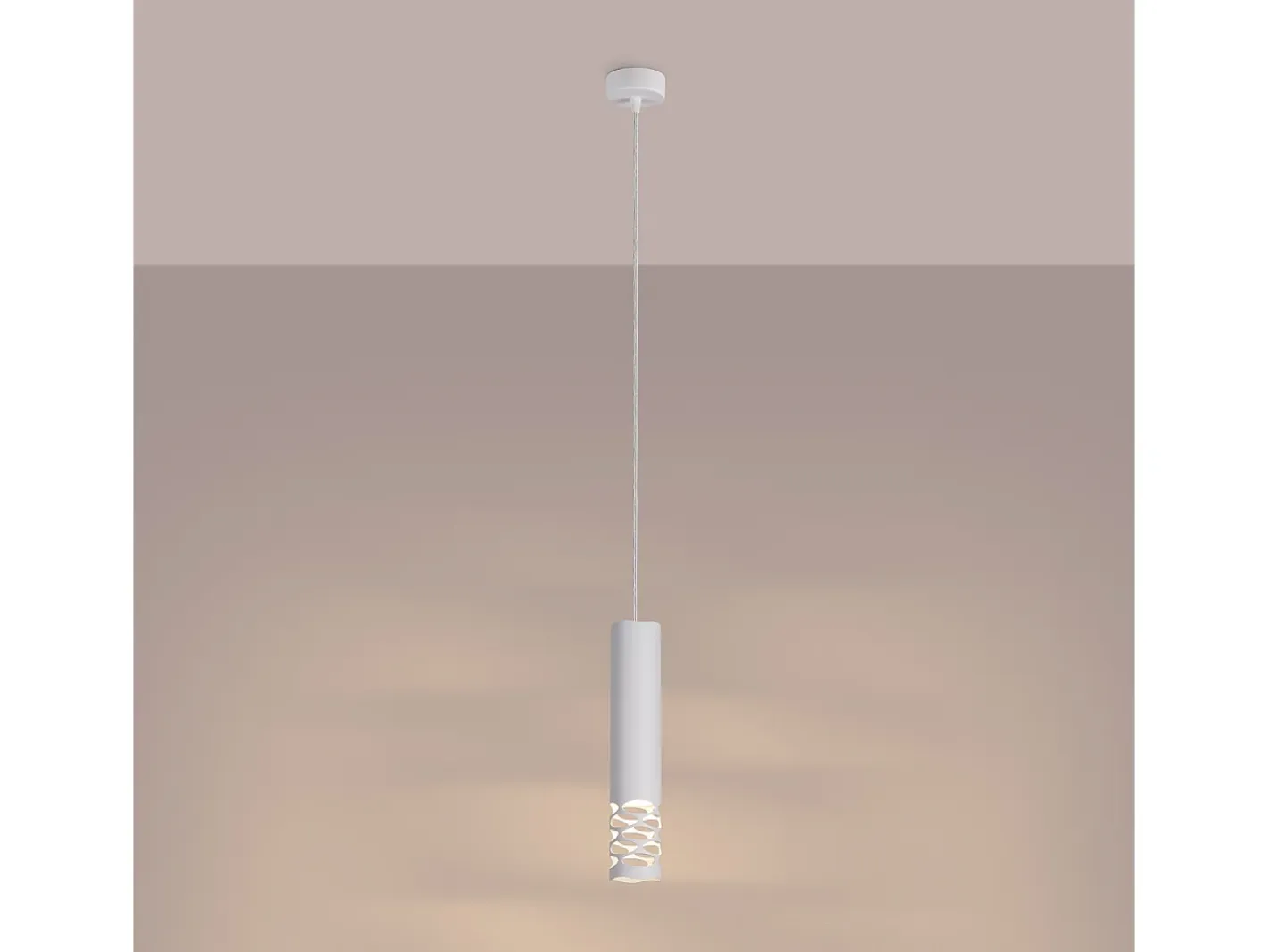 Sollux Lighting Lámpara Colgante Liro Moderno De Acero - 1 Fuentes Luminosas - L.8 X A.125 Cm - Blanco Discount