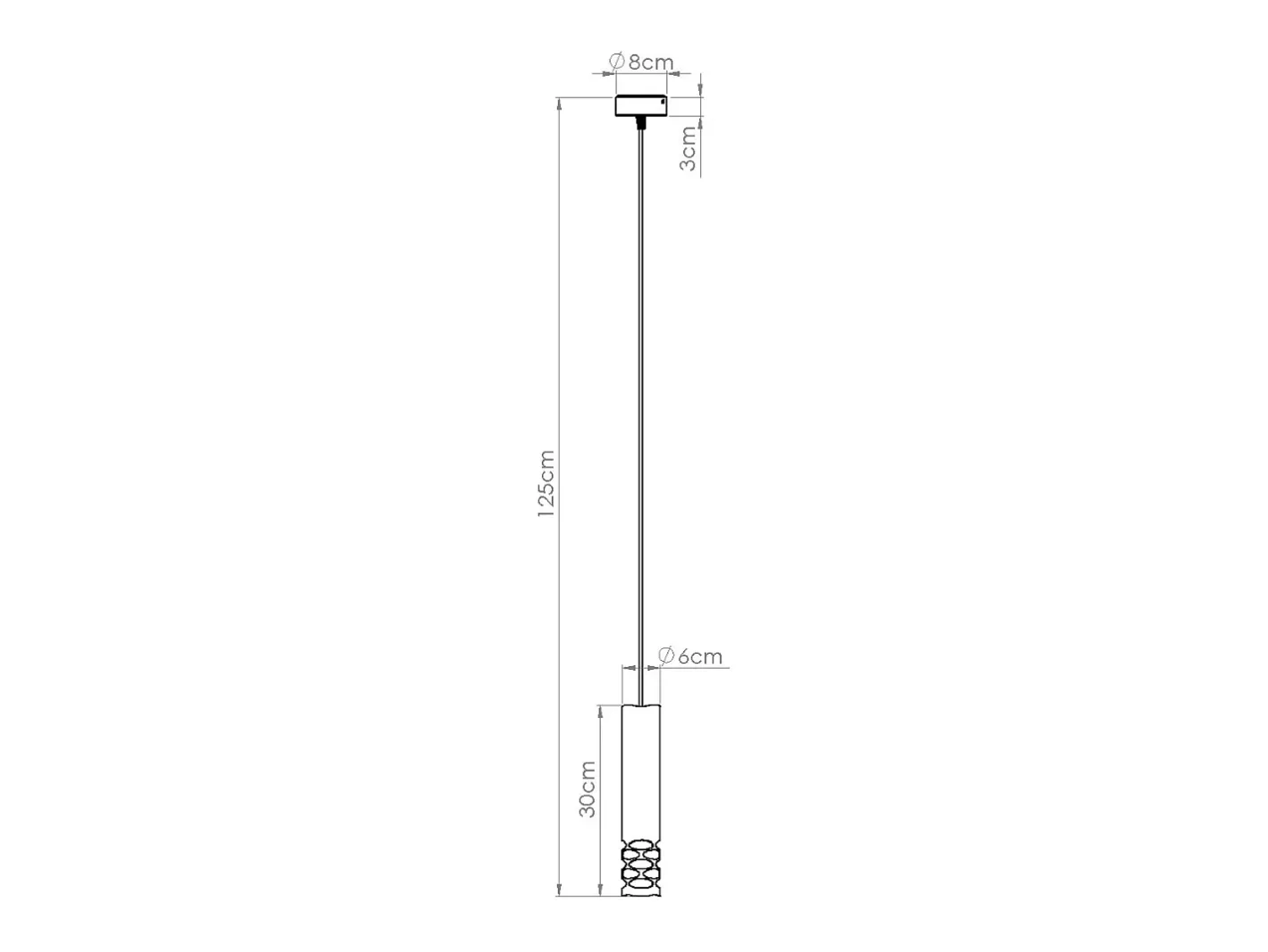 Sollux Lighting Lámpara Colgante Liro Moderno De Acero - 1 Fuentes Luminosas - L.8 X A.125 Cm - Blanco Discount