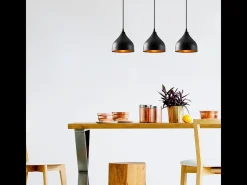 Concept-Usine Lámpara colgante LOUISE de metal con 3 bombillas contemporánea para interiores modernos - 40W máx Negro Discount