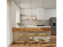 Sollux Lighting Lámpara Colgante Mab Moderno De Hormigón/Madera - 1 Fuentes Luminosas - L.22 X A.125 Cm - /Madera Natural Gris
