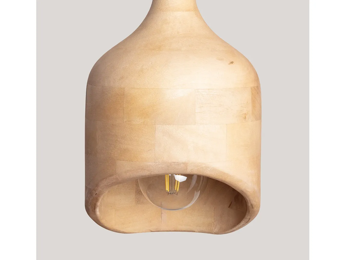 Sale Ledkia Lámpara Colgante Madera Akesh I ILUZZIA Natural Color natural claro