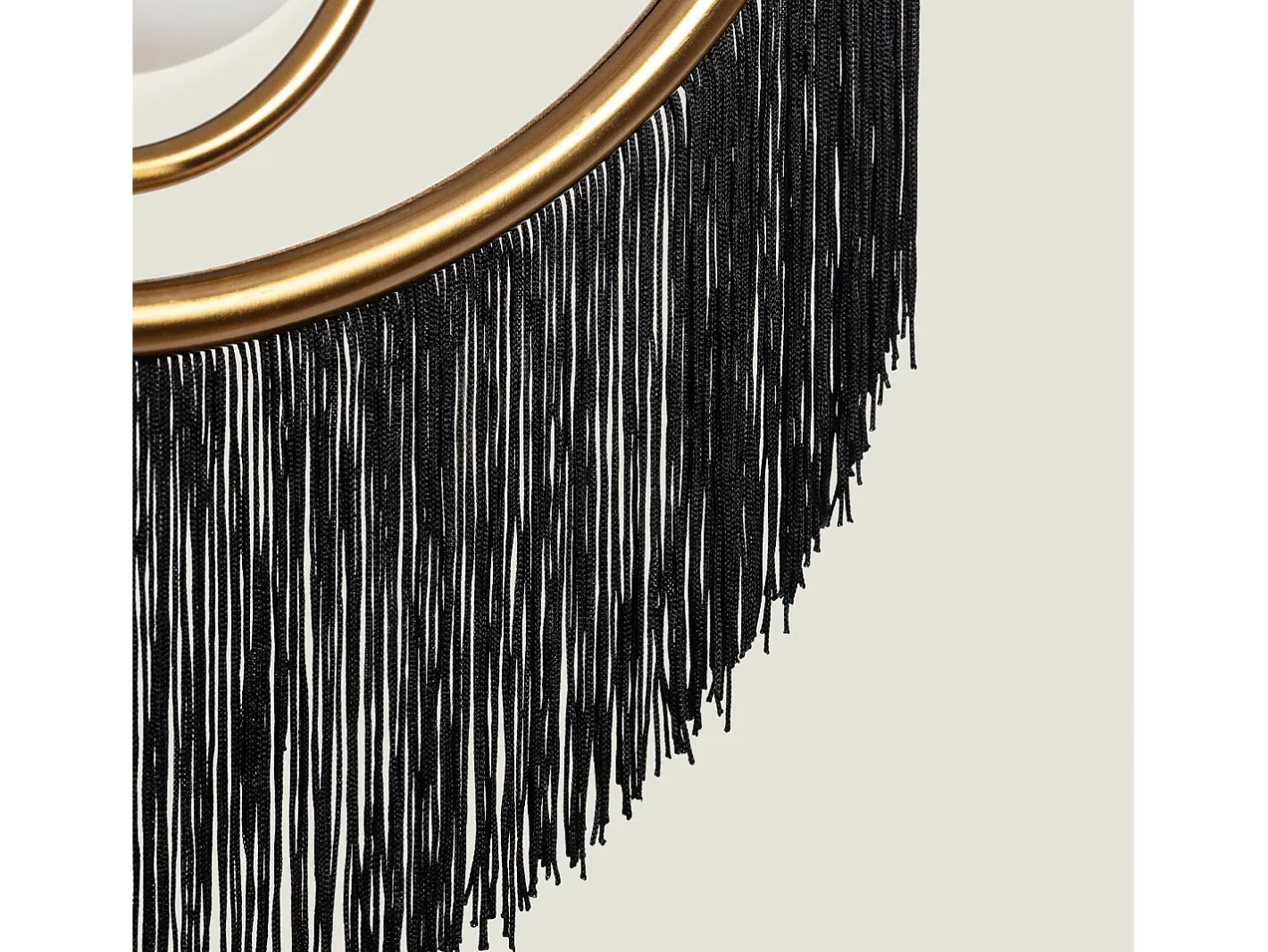 New Ledkia Lámpara Colgante Metal con Flecos Dalila Negro Multicolor