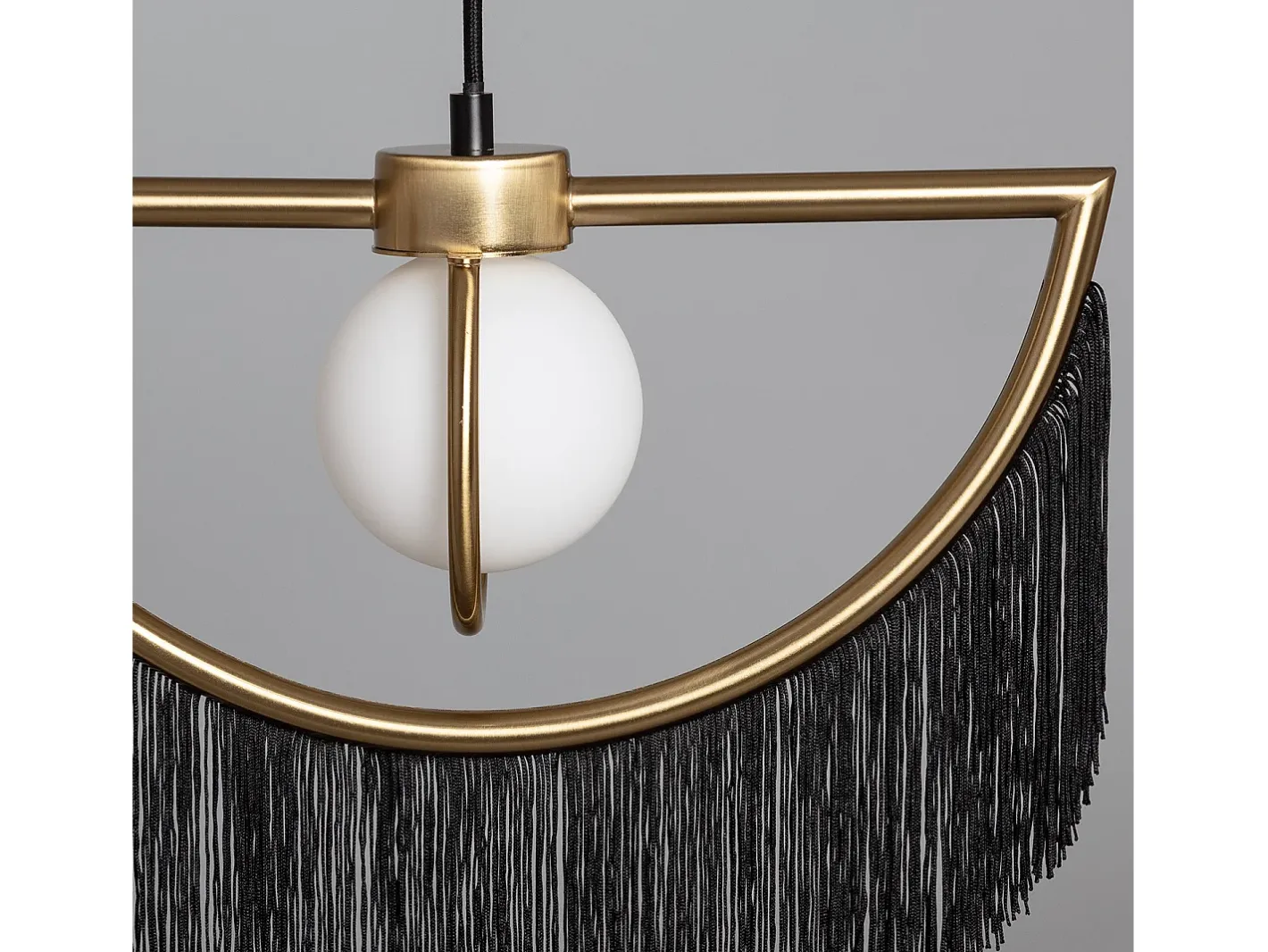 New Ledkia Lámpara Colgante Metal con Flecos Dalila Negro Multicolor