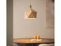 Ledkia Lámpara Suspendida-Lámpara Colgante Metal Gold Elia Beige