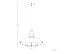 Ledkia Lámpara Colgante Metal Jagger Negro Multicolor