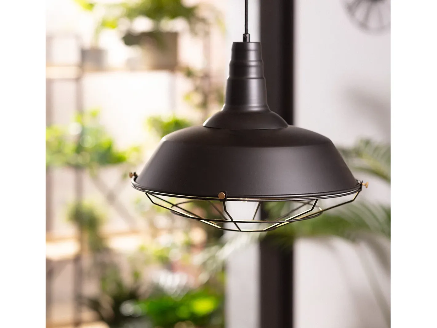 Ledkia Lámpara Colgante Metal Jagger Negro Multicolor