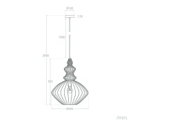 Ledkia Lámpara Suspendida-Lámpara Colgante Metal Kelsie II Negro Multicolor