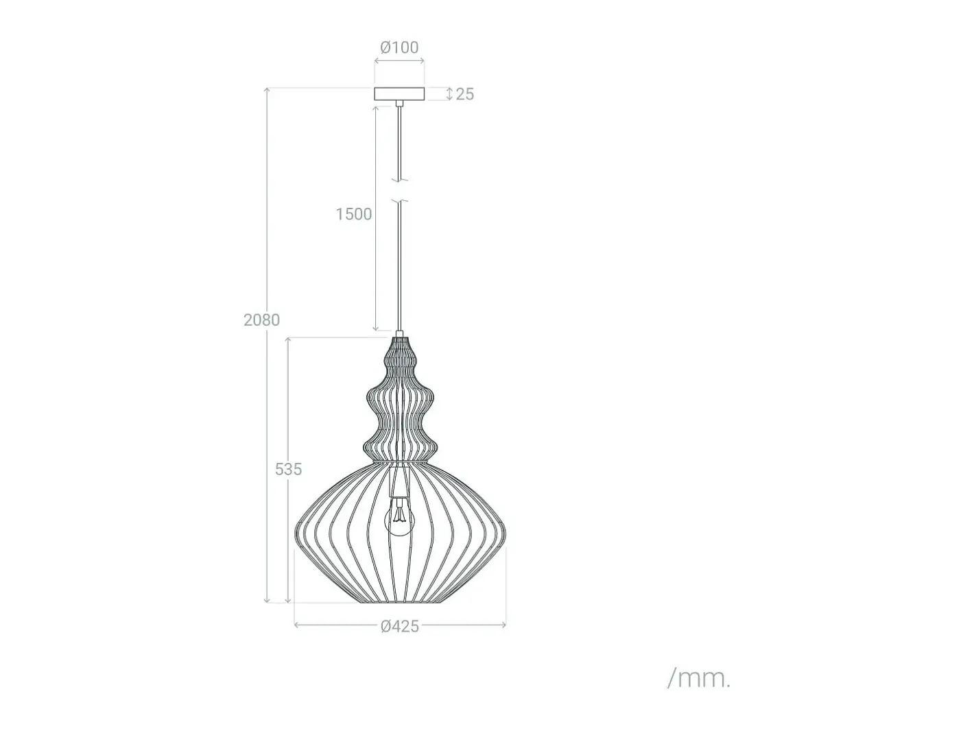 Ledkia Lámpara Suspendida-Lámpara Colgante Metal Kelsie II Negro Multicolor