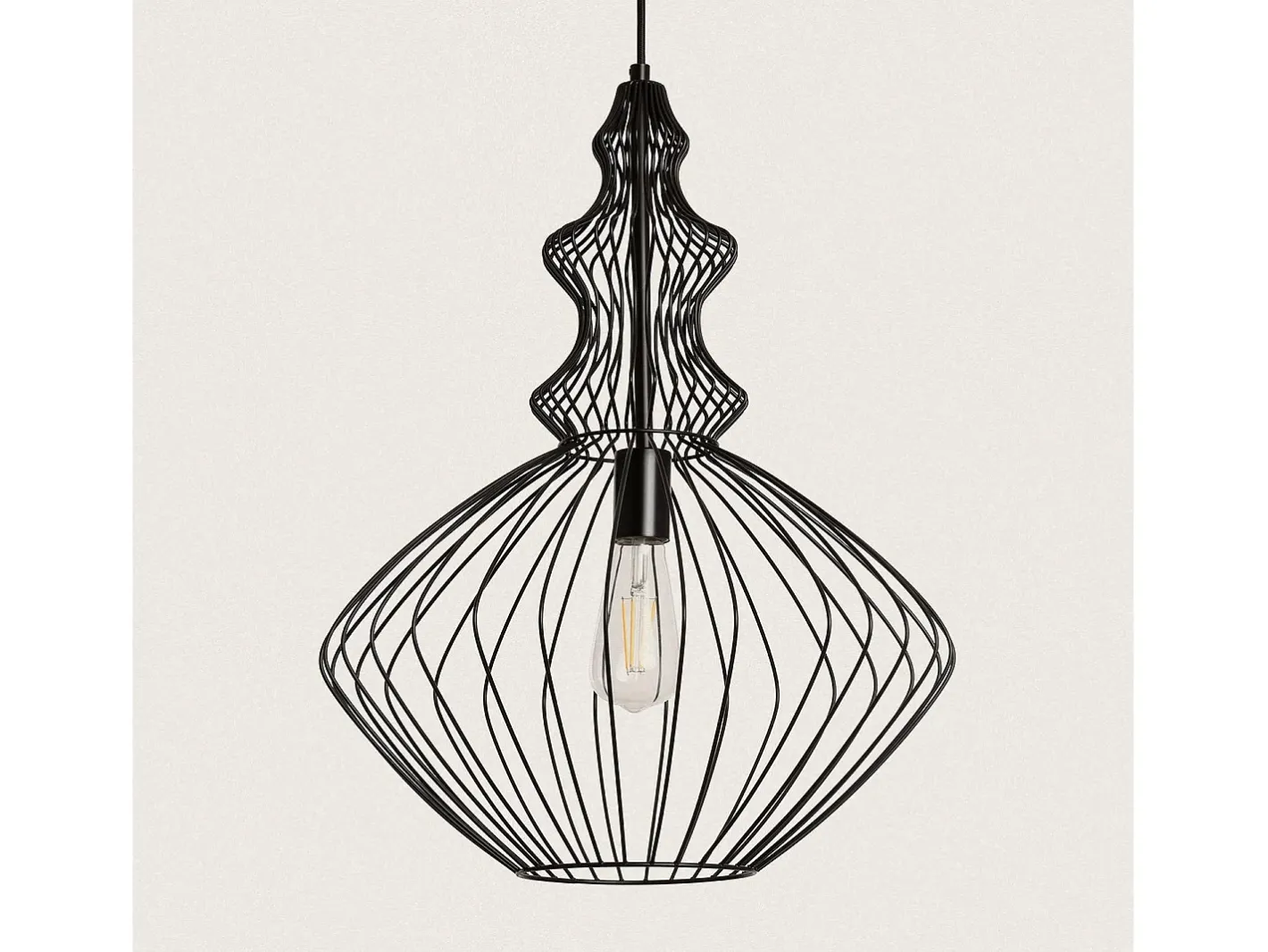 Ledkia Lámpara Suspendida-Lámpara Colgante Metal Kelsie II Negro Multicolor