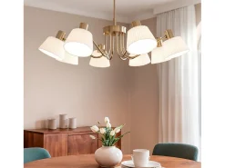 Ledkia Lámpara Suspendida-Lámpara Colgante Metal Magda 8 Focos Blanco