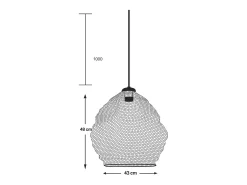 Ledkia Lámpara Colgante Metal Milos L Plateado Clearance