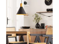 Online Ledkia Lámpara Colgante Metal Orbat Negro Multicolor