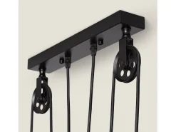 Hot Ledkia Lámpara Colgante Metal Pusaka Negro Multicolor